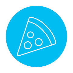 Image showing Pizza slice line icon.