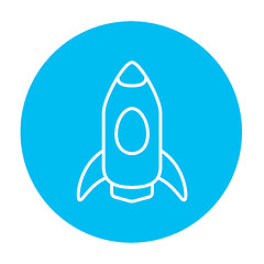 Image showing Rocket line icon.