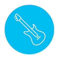 Image showing Electric guitar line icon.