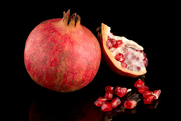 Image showing Ripe pomegranate fruit