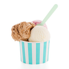 Image showing Ice cream scoop in paper cup