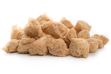 Image showing Soya chunks on white