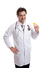 Image showing Doctor or pharmacist with prescription medicine.