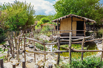 Image showing Hut with Pond