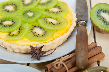 Image showing kiwi  pie tart and spices