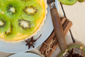 Image showing kiwi  pie tart and spices