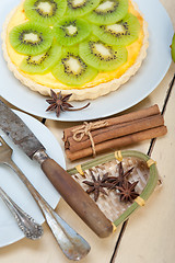 Image showing kiwi  pie tart and spices