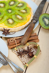 Image showing kiwi  pie tart and spices