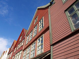 Image showing Houses in Bergen bryggen