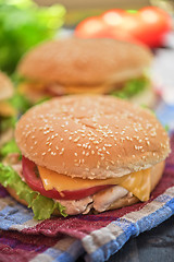 Image showing home made burgers