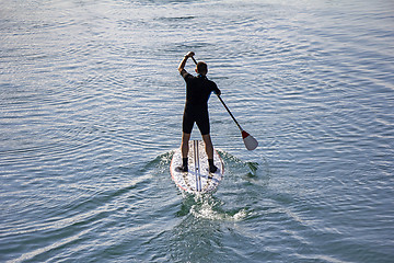 Image showing Stand up paddle boarder