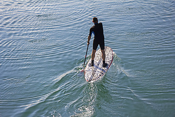 Image showing Stand up paddle boarder