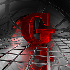 Image showing g in futuristic space