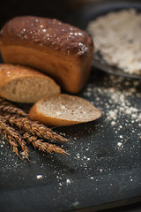 Image showing Bread composition with wheats