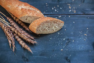 Image showing Bread composition with wheats