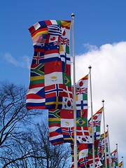 Image showing international flags