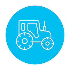 Image showing Tractor line icon.