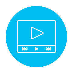 Image showing Video player line icon.