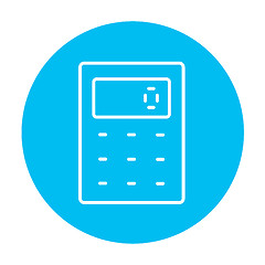 Image showing Calculator line icon.