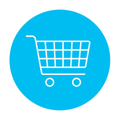 Image showing Shopping cart line icon.