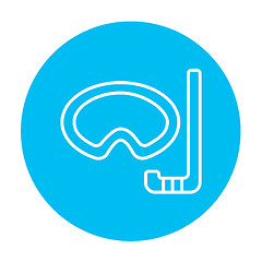 Image showing Mask and snorkel line icon.