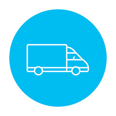 Image showing Delivery truck line icon.