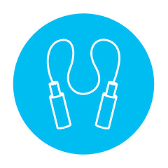 Image showing Jumping rope line icon.