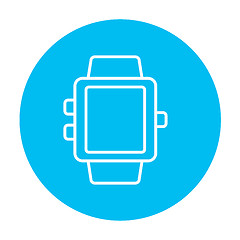 Image showing Smartwatch line icon.