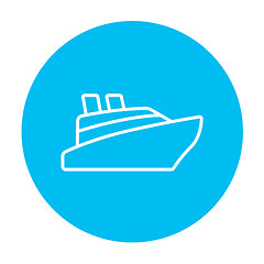 Image showing Cruise ship line icon.