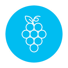 Image showing Bunch of grapes line icon.