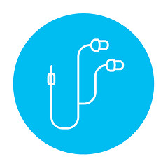 Image showing Earphone line icon.