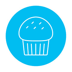 Image showing Cupcake line icon.