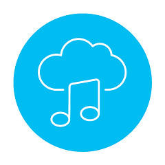 Image showing Cloud music line icon.