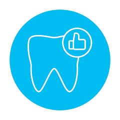 Image showing Healthy tooth line icon.