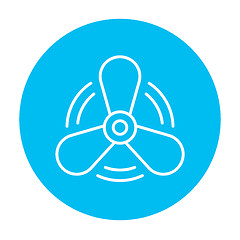 Image showing Boat propeller line icon.