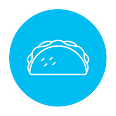 Image showing Taco line icon.