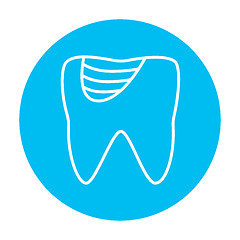 Image showing Tooth decay line icon.