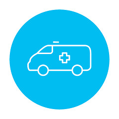 Image showing Ambulance car line icon.