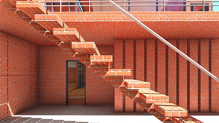 Image showing Modern staircase - interior