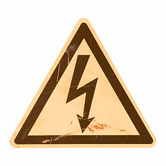 Image showing  Danger of death Electric shock vintage