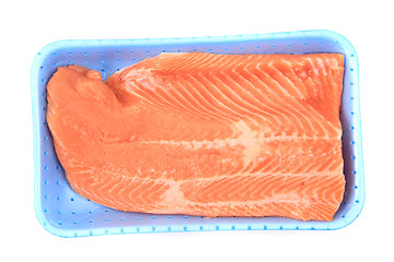 Image showing salmon fish fillet isolated