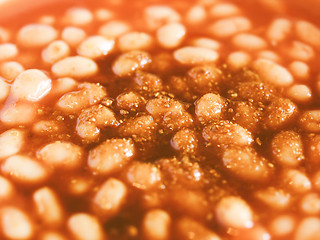 Image showing Retro looking Baked beans