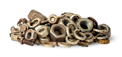 Image showing Pile of old fasteners