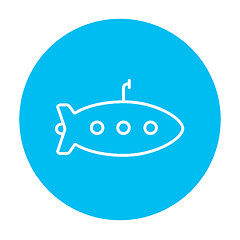 Image showing Submarine line icon.