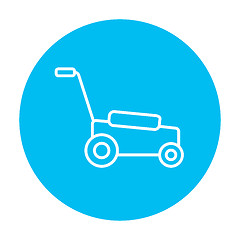 Image showing Lawnmover line icon.