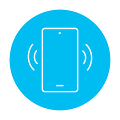 Image showing Vibrating phone line icon.