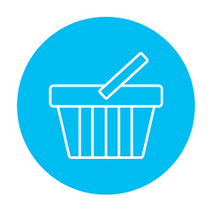 Image showing Shopping basket line icon.