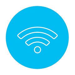 Image showing Wifi sign line icon.