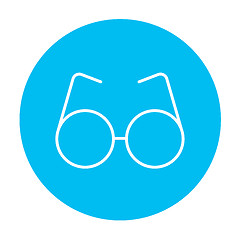 Image showing Eyeglasses line icon.