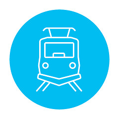 Image showing Front view of train line icon.